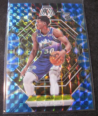 OCHAI AGBAJI 2022-23 Panini Mosaic REACTIVE BLUE #208 UTAH JAZZ Rookie RC MINT - Image 1 of 2