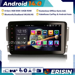 64GB Android 14 Autoradio GPS DAB+ Wifi Mercedes W203 W209 W463 Viano Vito W639 - Bild 1 von 21