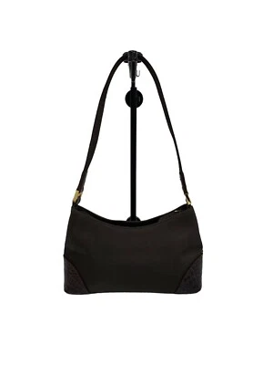 Etienne Aigner Black With Croc Print Leather Classic Hobo Bag Vintage - Image 1 of 4