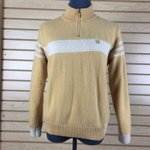 PGA Tour Sweater Boys S Yellow Heavyweight Stretch Wool 1/4 Zip Pullover - Picture 1 of 13