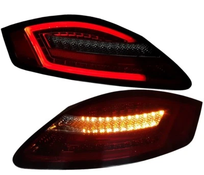 PORSCHE 987 FANALI POSTERIORI LED PER PORSCHE CAYMAN + BOXSTER 987 04-09 VETRO FUMÈ ORIGINALI ROSSO