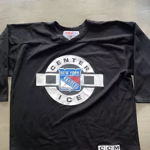 ccm center ice new york rangers hockey jersey black size XL Rare Vintage - Picture 1 of 5