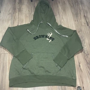 Browning Casual Sportswear Hoodie Size XL Pullover Mossy Oak Brown Hunting Gear - Picture 1 of 10