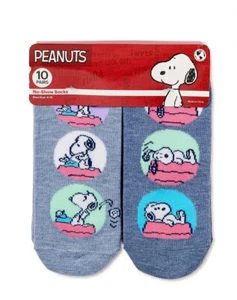 10-Pair PEANUTS Women’s Size 4-10 Cartoon No-Show Socks - Picture 1 of 2