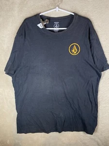 VOLCOM Casual T-Shirts Top Size 2XL Mens Dark Grey Logo Short Sleeve - Picture 1 of 11