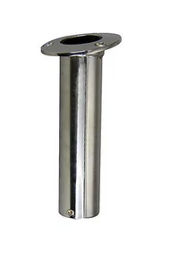 Pactrade Marine Boat S.S 316 Casting Flush Mount Fishing Rod Holder 15° w/ Drain - Picture 1 of 8