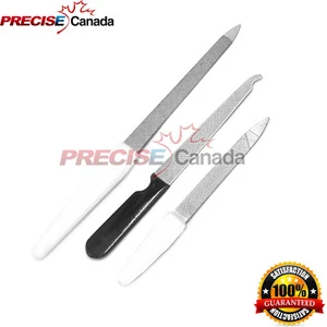 3 Pcs Set Metal Finger Feet Nail files Set Double Sided Chiropody Podiatry Feet - Bild 1 von 3