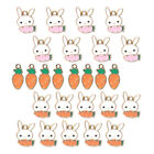 Easter Rabbit Charms for Jewelry Making - 30Pcs Easter Rabbit Pendant
