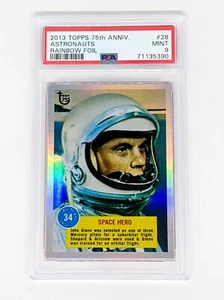 2013 Topps 75th Anniversary Rainbow Foil #28 Astronauts PSA 9 John Glenn - Picture 1 of 2