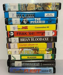 Commodore 64 C64 Games - Various - Multi Listing - Tape - Clam Shell / Hard Case - Picture 1 of 15