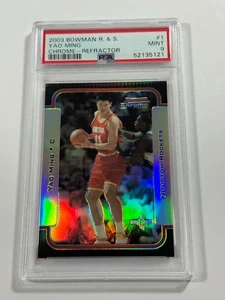 2003-04 Bowman Rookies & Stars - Yao Ming #1 Chrome Refractor /300 PSA 9 - Picture 1 of 2