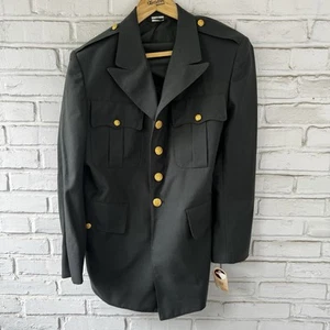 VTG US Military Army Green Wool Blend Coat Blazer Jacket Uniform Mens 42S - Picture 1 of 10