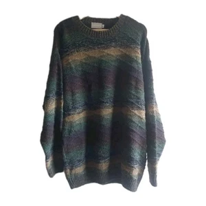 Suéter De Colección Abuelo Pescador Grueso Tejido Raro Para Hombre XL Suéter Multicolor - Imagen 1 de 6