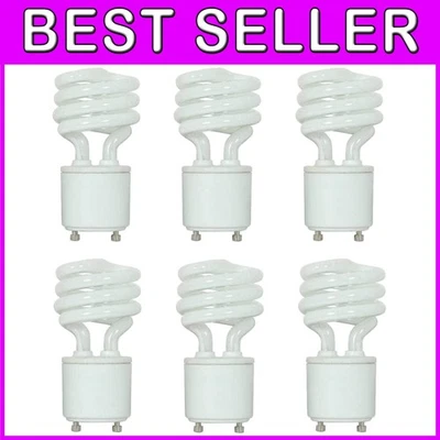 13W Mini Spiral CFL Bulbs, 800L Lumens, Warm White - Image 1 of 4