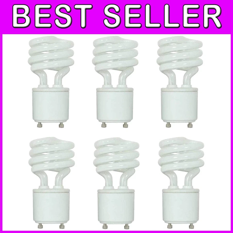 13W Mini Spiral CFL Bulbs, 800L Lumens, Warm White - Image 1 of 4