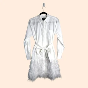J.Crew Collection Feather Hem Shirt Dress - Picture 1 of 7