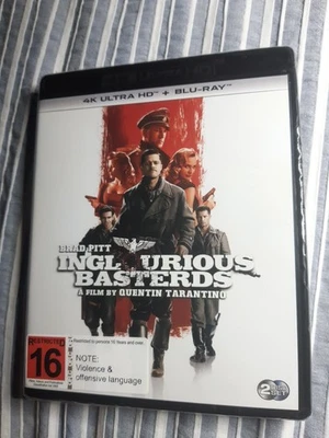 INGLOURIOUS BASTERDS. 4K UHD + Bluray.2 Disc.Brand New,Sealed. Reg Free/ B - image 1 of 4