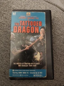 The Tattooed Dragon Jimmy Wang Yu (VHS, 1986) Kung Fu Martial Arts Cutbox - Picture 1 of 3
