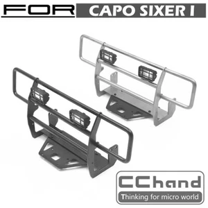 Metall Stoßstange vorne + Strahlerabdeckung für CAPO Sixer 1 Suzuki Samurai TOY RC AUTO - Bild 1 von 6