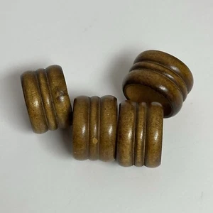 Serviettenringe aus Holz 4er Set runde Ringe - Bild 1 von 6