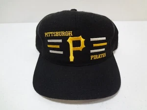 Vintage MLB Pittsburgh Pirates Snapback Hat 90s Gross Cap Youngan WOOL - Picture 1 of 4