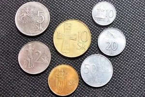 Monedas República Slovenska 1993-1994 10Sk 5Sk 2Sk 1Sk 5h 10h 20h - Imagen 1 de 5