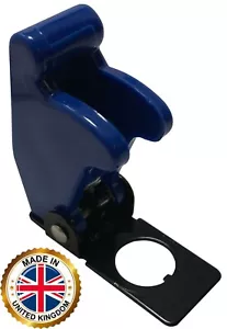 (2) Blue Flip Up Toggle Switch Guard Safety Cover - Aircraft Style - UK Made - Picture 1 of 10