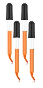 Medizin Kunst Ätherische Öle Augenglas Tropfer Pipette 3" gebogene Spitze 1ml (4er Pack) - Bild 1 von 3