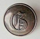 Antique Large 24.7mm Silvered Monogram Livery / Hunt Button by Firmin & Sons