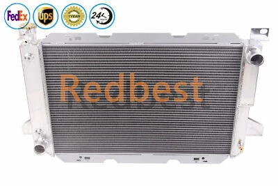 Radiador de aluminio para 1985-1997 93 Ford F150 F250 F350 Bronco 5,0 L/5,8 L V8 3 filas Foto 1 de 4