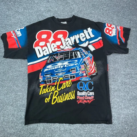 Dale Jarret 88 Shirt Mens XXL All Over Print Black Nascar Chase Robert Yates Cover