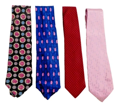 Belisi Erreuno Conte di Milano Stafford Mens Silk Tie Lot 4 Classic Polka Dot - Image 1 of 4