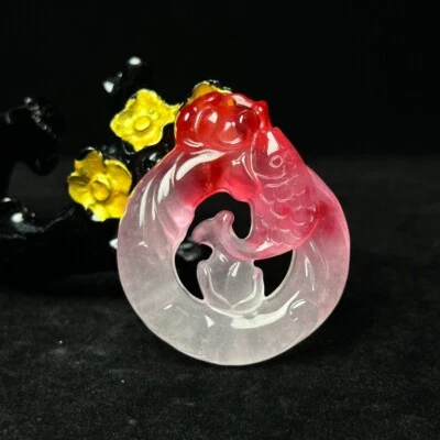 RealNatural High Ice pink Jade Jadeite amulet Pendant&Necklaces - Image 1 of 4