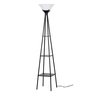 New Holiday Decoration 69" Metal Etagere Standing Floor Lamp, Charcoal Finish - Picture 1 of 9