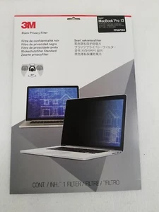 3M 13" MacBook Pro PFNAP004 Black Privacy Screen Filter With Retina Display - Picture 1 of 2