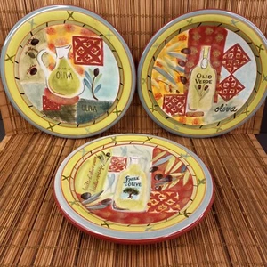 3er Set Zertifiziert International Pamela Gladding Olivenöl 8 3/8" Salatteller - Bild 1 von 9