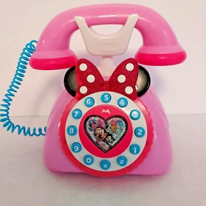 Telefono Minnie Mouse Happy Helpers rosa con pulsante 7" funzionante - Foto 1 di 3