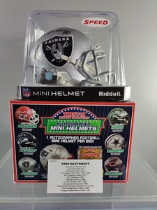 TRISTAR HIDDEN TREASURES FRED BILETNIKOFF AUTOGRAPH MINI HELMET OAKLAND RAIDERS - Picture 1 of 9