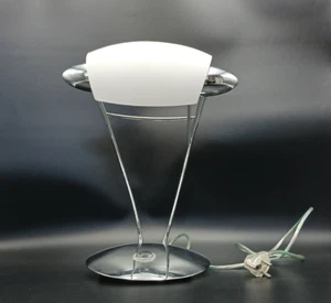 Schreibtischlampe, Bankerlampe, Glas, Metall, Höhe ca. 37,5 cm, 2420 Gramm - Bild 1 von 24