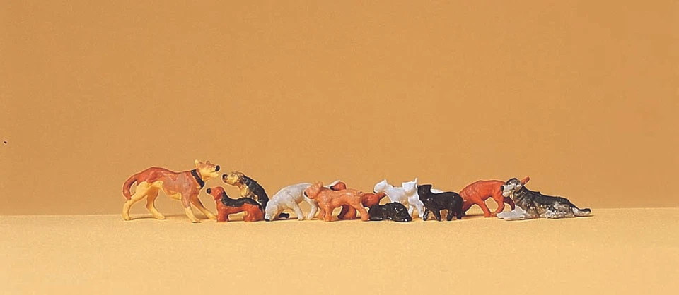 Preiser 14165  HO1:87; Hunde und Katzen, NEU & OVP - Bild 1 von 1