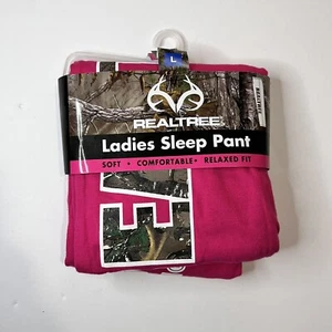 Pantaloni pigiama donna RealTree rosa caldo vestibilità rilassata taglia large nuovi con etichette - Foto 1 di 2