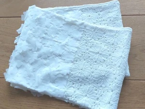 Mädchen Tuch Kommunion Hochzeit Weiß bestickt mit Blüten, Schlauchschal, wie neu - Bild 1 von 10