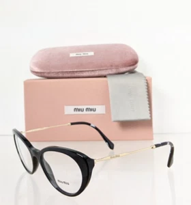 Brand New Authentic Miu Miu Eyeglasses VMU 05R 1AB - 1O1 Black & Gold 05R Frame - Picture 1 of 4