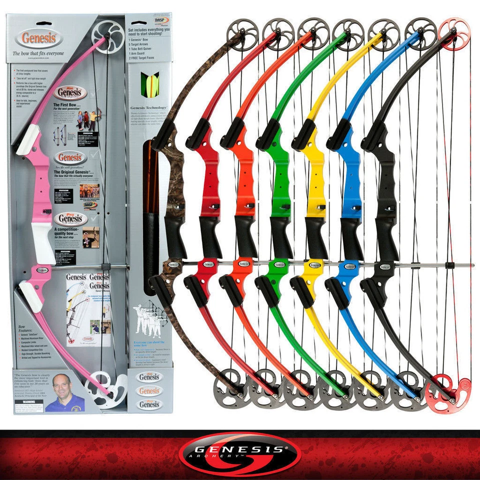 Nuevo Mathews Genesis Rojo Cereza Una Cámara Arco Juvenil LH Kit de Tiro con Arco Modelo # 10929 Foto 1 de 1