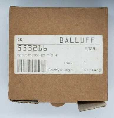 New Balluff BES 515-360-E5-T-S4 / BES02FK Inductive Proximity Sensor 10-30VDC - Image 1 of 4