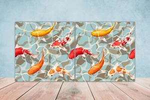 Azulejos de pared de cerámica para peces Koi ducha salpicadero azulejos japoneses Japón - Imagen 1 de 2