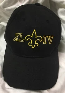New Orleans Saints Super Bowl XLIV Embroidered Cap Hat Hook & Loop Strap - Picture 1 of 11
