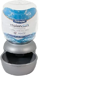 Petmate Stainless Replendish 1-Gal Gravity Refill Dog & Cat Waterer - Picture 1 of 4