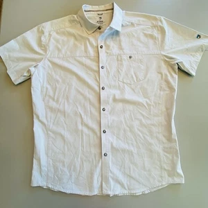 Kuhl Optimizr Hemd Herren Größe XL Kurzarm Knopfleiste Tapered Fit 7316 Elfenbein - Bild 1 von 9