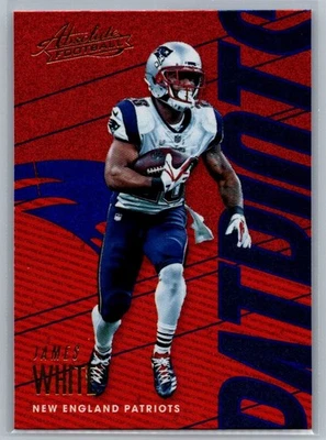 James White #67, New England Patriots, 2018 Panini Absolute - Image 1 of 2
